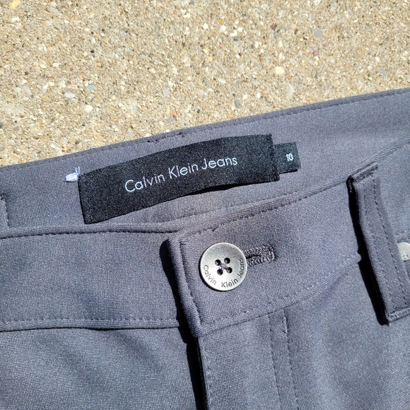 Gray Calvin Klein skinny stretch pants size 10 - Picture 3 of 6